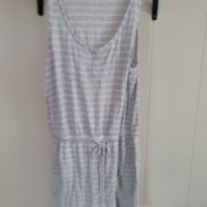 Romper gray and white stripe or just from Target size medium